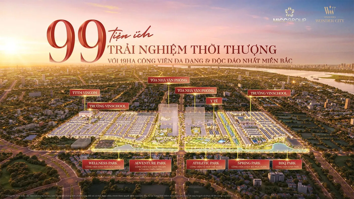 99 tiện ích Vinhomes Wonder City