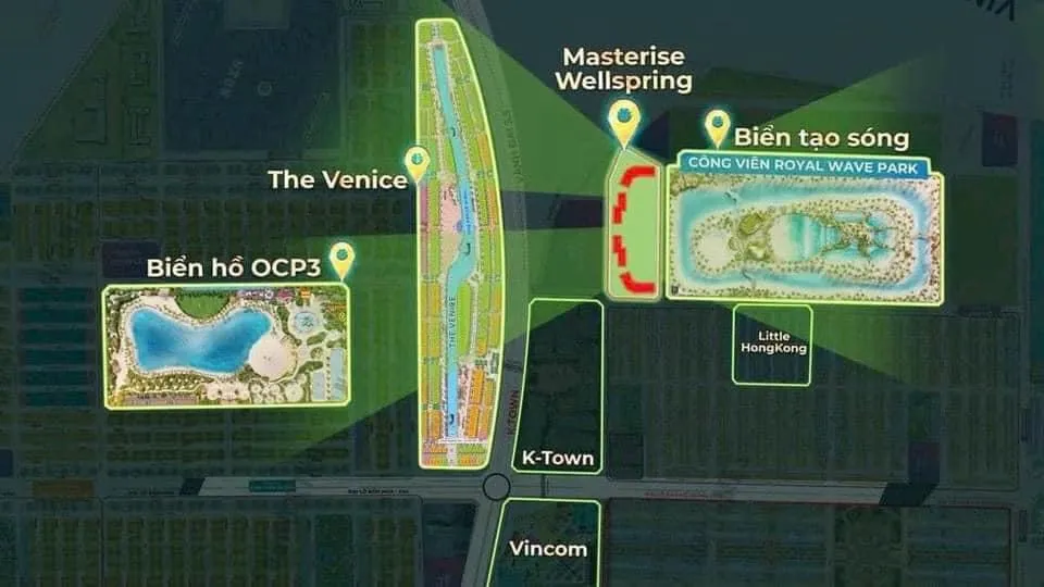 Vị trí dự án căn hộ Masterise Homes Lumire SpringBay