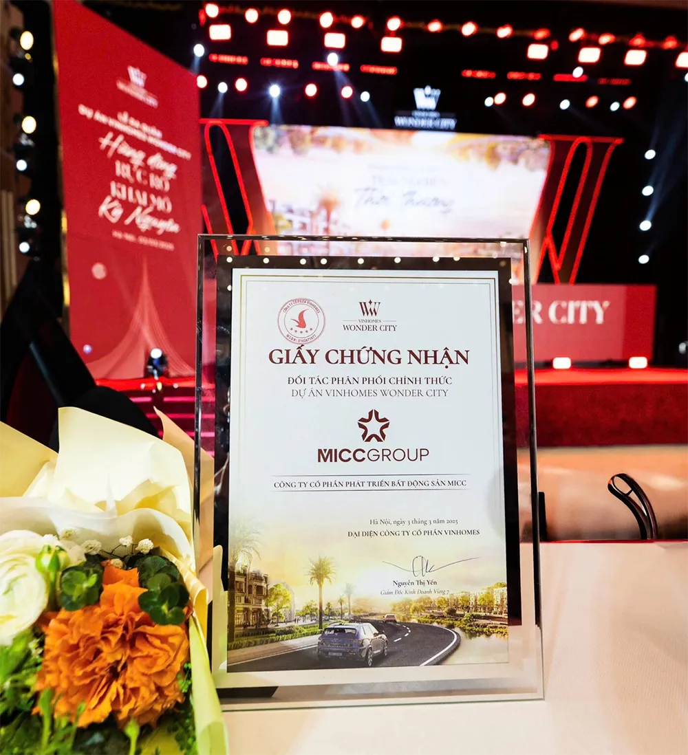 Chứng nhận MICC Grop đại lý F1