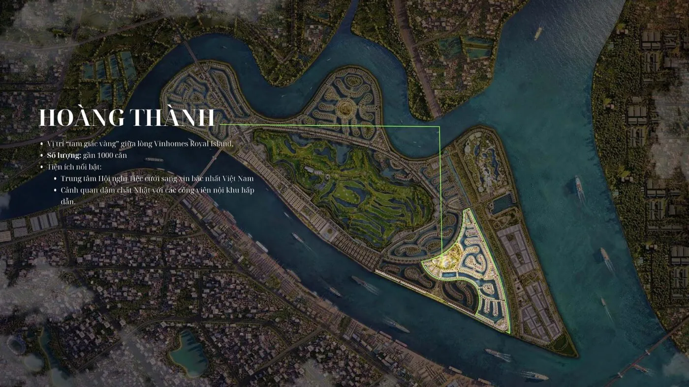 Các phân khu tại Vinhomes Royal Island