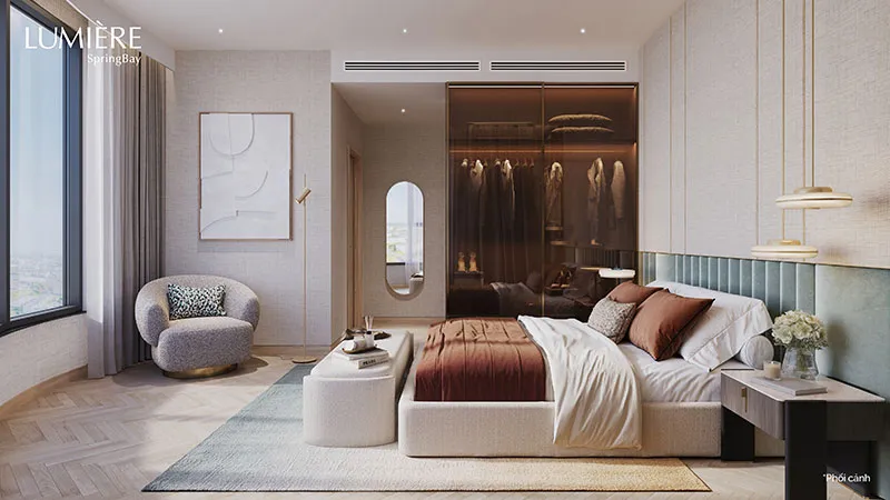 Phòng ngủ căn hộ Lumiere SpringBay